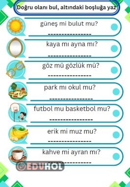 Doğru olanı bul-yaz