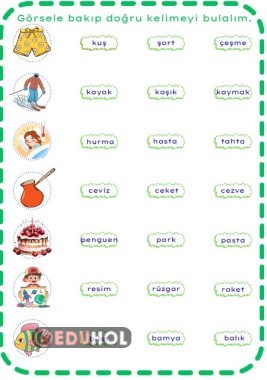 Görsele bak, doğru kelimeyi bul