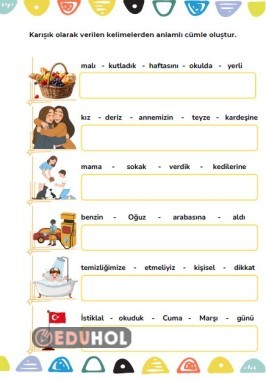 Karışık kelimelerden cümle oluşturma