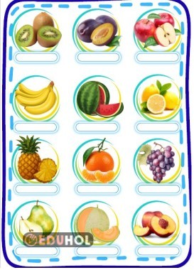 Meyveler - Görsel Dikte Çalışması