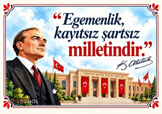 29 Ekim Pano Çerçeveli Atatürk Sözleri