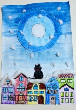 Görsel sanatlar kış konulu çalışma