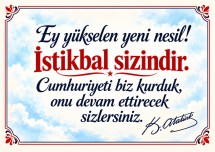 29 Ekim Pano Çerçeveli Atatürk Sözleri
