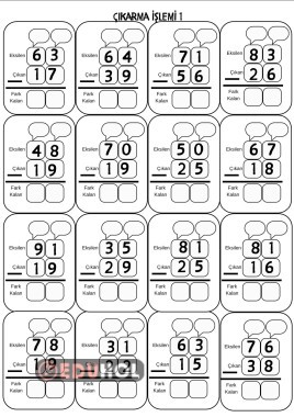 Onluk bozarak çıkarma işlemi 1