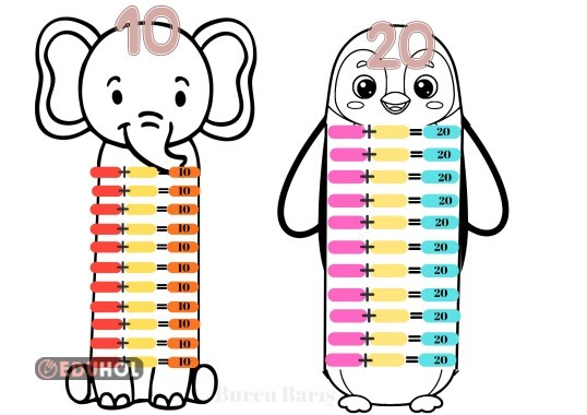 Toplamı 10 ve 20 olan sayılar
