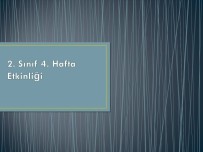 2. Sınıf 4. Hafta Etkinliği