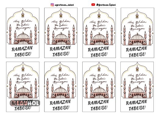 RAMAZAN TABU KARTLARI