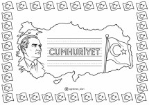 Cumhuriyet Bayramı yazma etkinliği