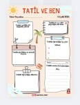 İLK GÜN ETKİNLİĞİ - TATİL VE BEN