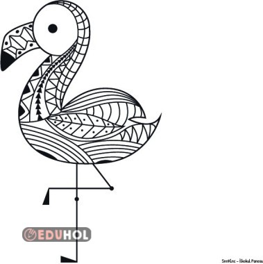 Mandala Flamingo Boyama