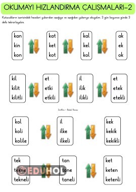 Okumayı Hızlandırma Çalışmaları-2