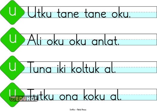 U Sesi Cümle Çubukları-2