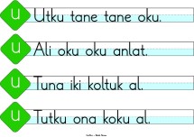 U Sesi Cümle Çubukları-2