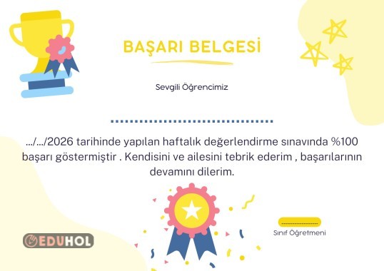 BAŞARI BELGESİ