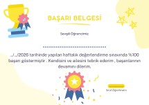 BAŞARI BELGESİ
