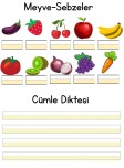 Meyve ve Sebzelerle Görsel Dikte