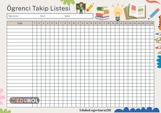Öğrenci takip listesi/yazılı/sözlü