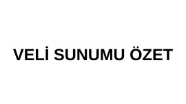 VELİ SUNUMU ÖZETİ