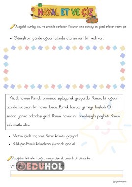 1.sınıf düzeyine uygun okuma anlama metni