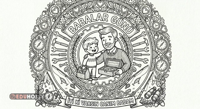 Babalar Günü Mandala Boyama