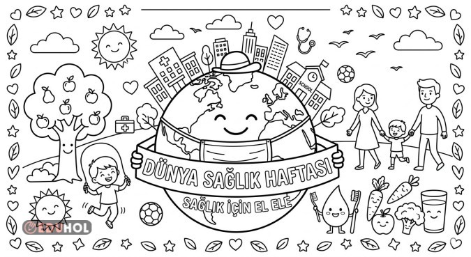 DÜNYA SAĞLIK HAFTASI BOYAMA SAYFASI