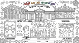 Müzeler Haftası  Boyama Sayfası- İstanbul Arkeoloji Müzesi