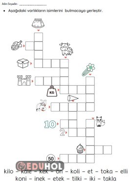 bulmaca ( renksiz, k sesi dahil)