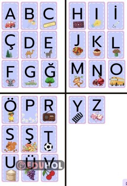 1.Sınıf Harf Tanıma Kartları