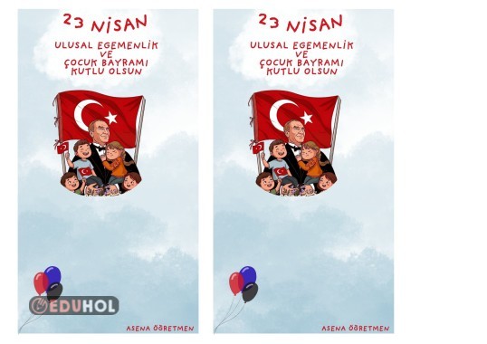 23 Nisan Hediye Kartı Görselleri