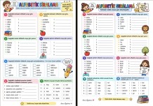 Alfabetik Sıralama Çalışma Kağıdı