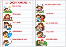 Çocuk hakları defter notu