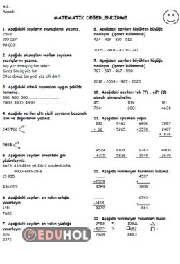 KASIM ARA TATİLİNE KADAR OLAN KONULARIN DEĞERLENDİRMESİ