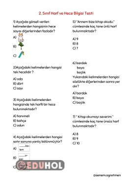 Harf Ve Hece Bilgisi Test · Eduhol - Etkinlik İndir Oyun Oyna Test Çöz ...