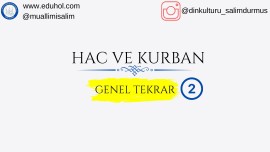 Hac ve Kurban-2 Genel Tekrar
