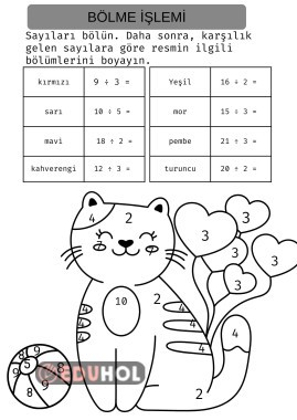 BÖLME İŞLEMİ BOYAMA ETKİNLİĞİ