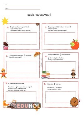 KESİR PROBLEMLERİ 2 SAYFA