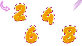 1-2-3-4-5 Ritmik Sayılar Çalışma Sayfası - Pdf