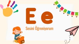 E HARFİ ÇALIŞMA SAYFASI - 14 SAYFA