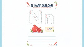 N HARFİ ÇALIŞMA FASİKÜLÜ - 13 SAYFA