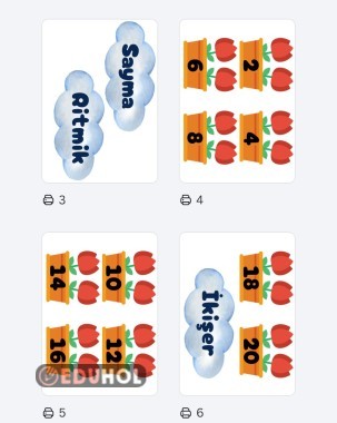 İkişer Ritmik Sayma Pano