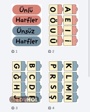 Ünlü ve Ünsüz Harfler Pano