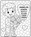 Anneler Günü Mozaik Boyama