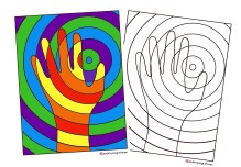 Görsel sanatlar sıcak soğuk renkler el çalışması