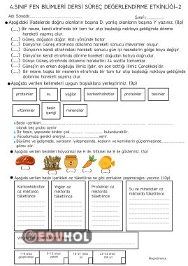 FEN BİLİMLERİ SÜREÇ DEĞERLENDİRME -2