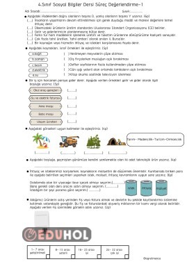SOSYAL BİLGİLER SÜREÇ DEĞERLENDİRME-1