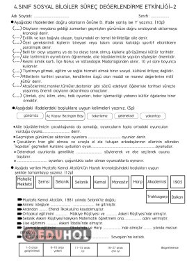 Sosyal Bilgiler Süreç Değerlendirme-2