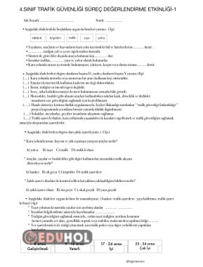 Trafik Güvenliği Süreç Değerlendirme