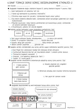 Türkçe Süreç Değerlendirme-2