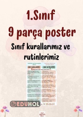 1. Sınıf Kurallarımız ve Rutinlerimiz Posteri-9 parça