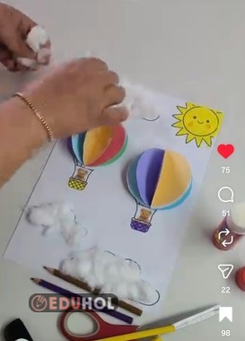3 Boyutlu Uçan Balon Çalışması
